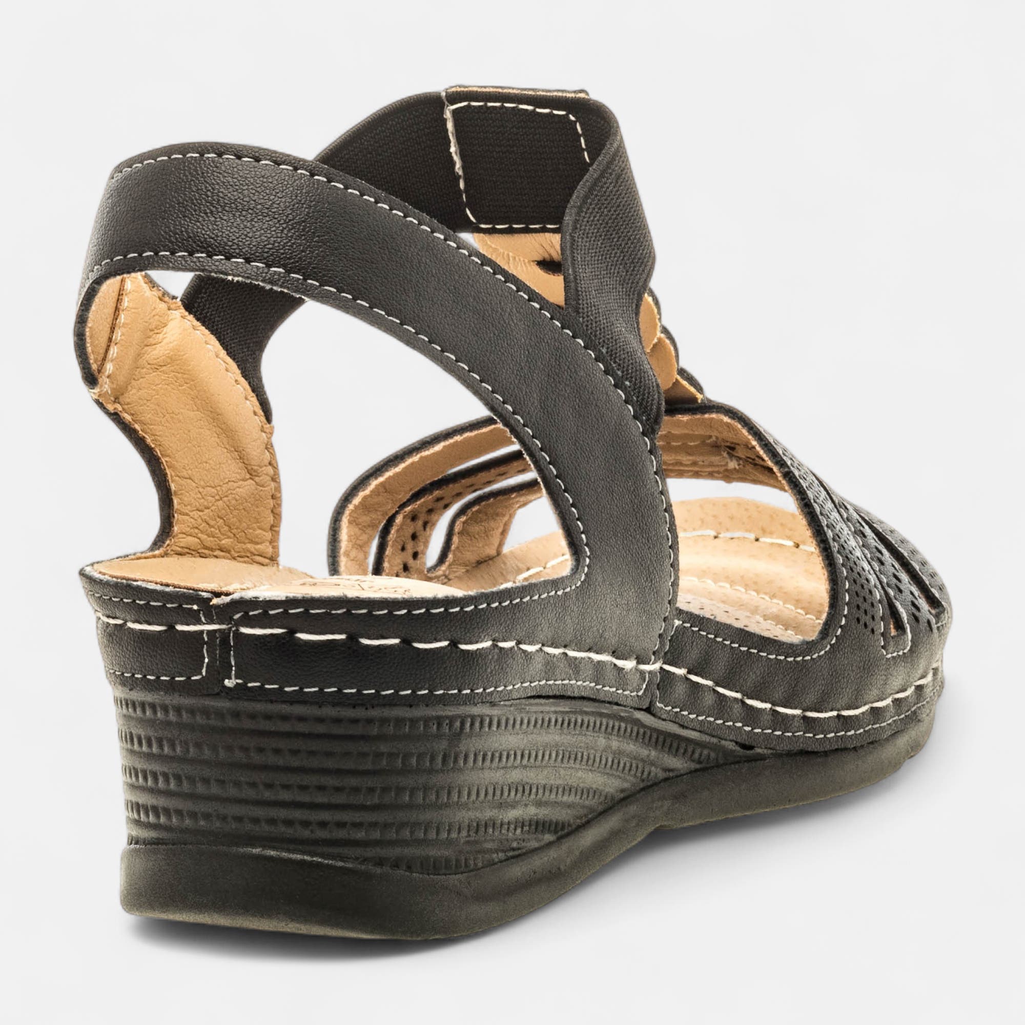 Nu-pieds confort Femme noir