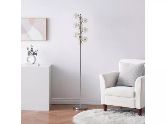 Lampadaire moderne à sphères en verre ambré - Ambrosia