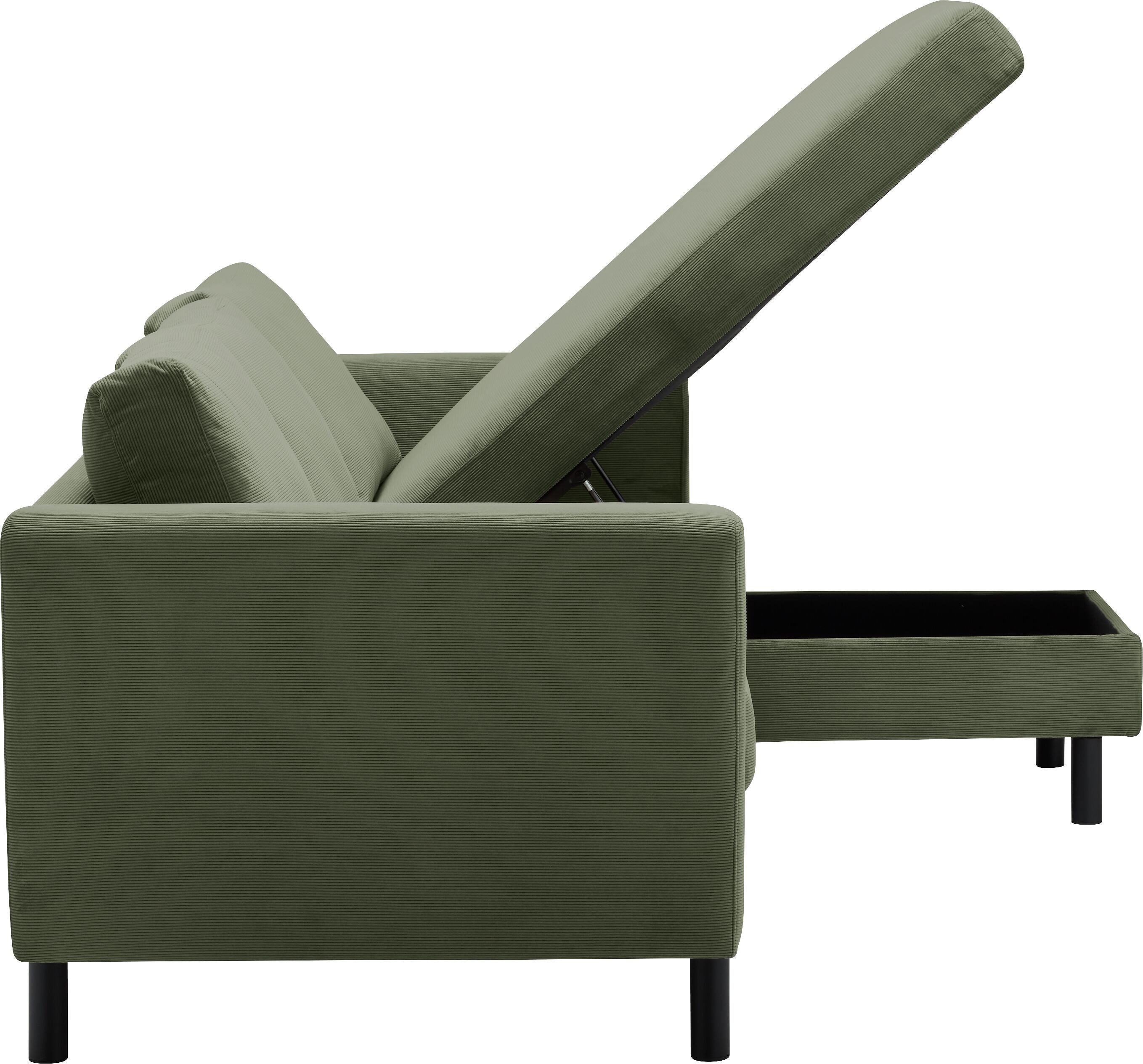 DIENER Ecksofa - Grün / B: 235.0 cm x T: 156.0 cm x H: 81.0 cm