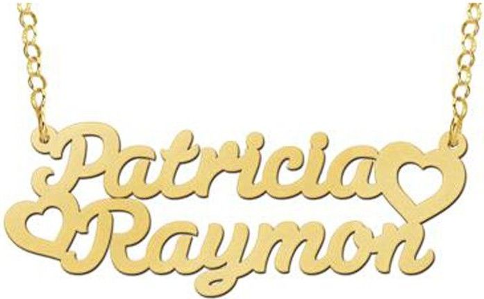 Dubbele naamketting goud Names4ever Patricia-Raymon