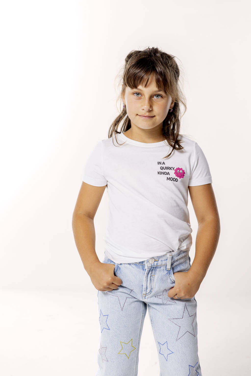 ONLY T-shirt KOGLANA met backprint offwhite