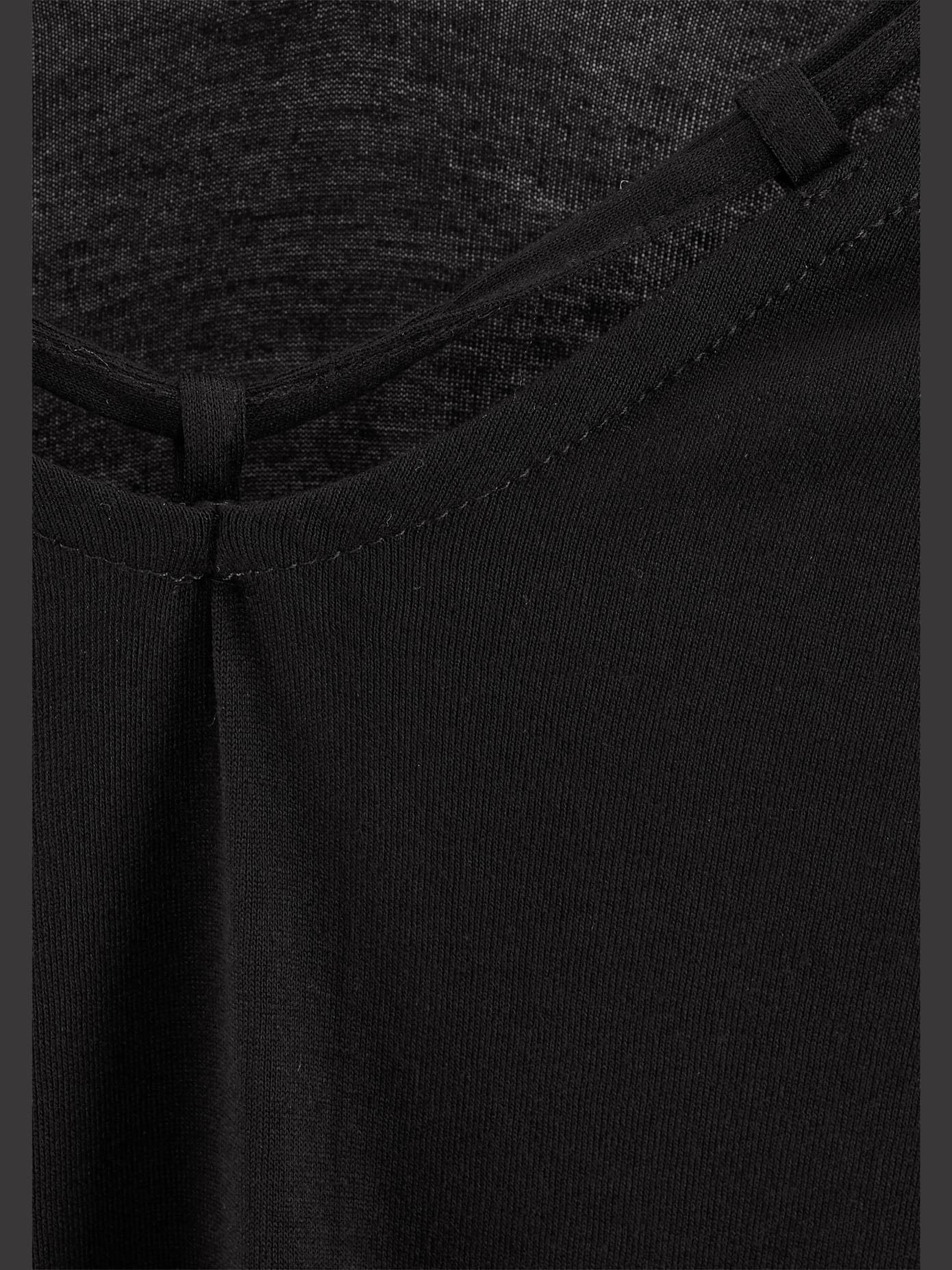 T-shirt col v avec cordons