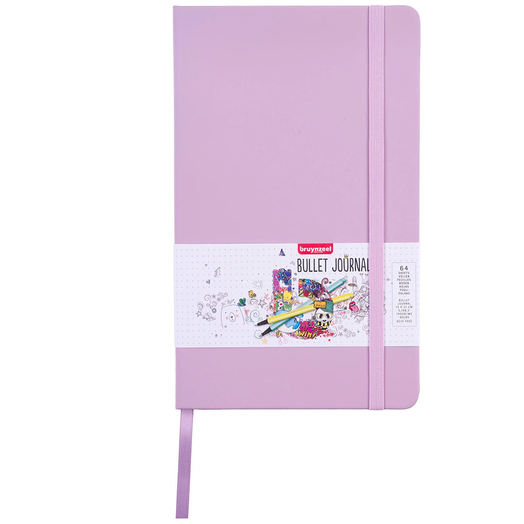 bruynzeel bullet journal - lila - 64 vellen