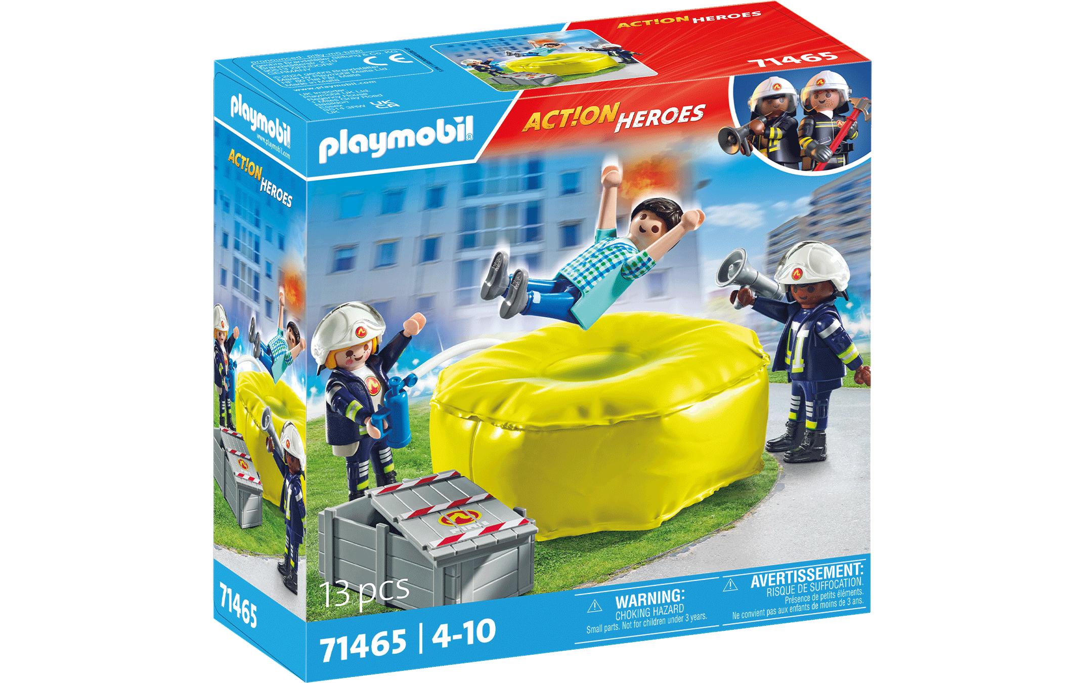 Action Heroes Feuerwehrleute mit Luftkissen 71465Spielset für spannende Rettungseinsätze