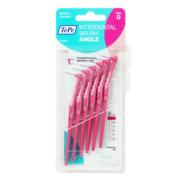 Brossettes interdentaires 0.4mm avec manche - 6 Brossettes