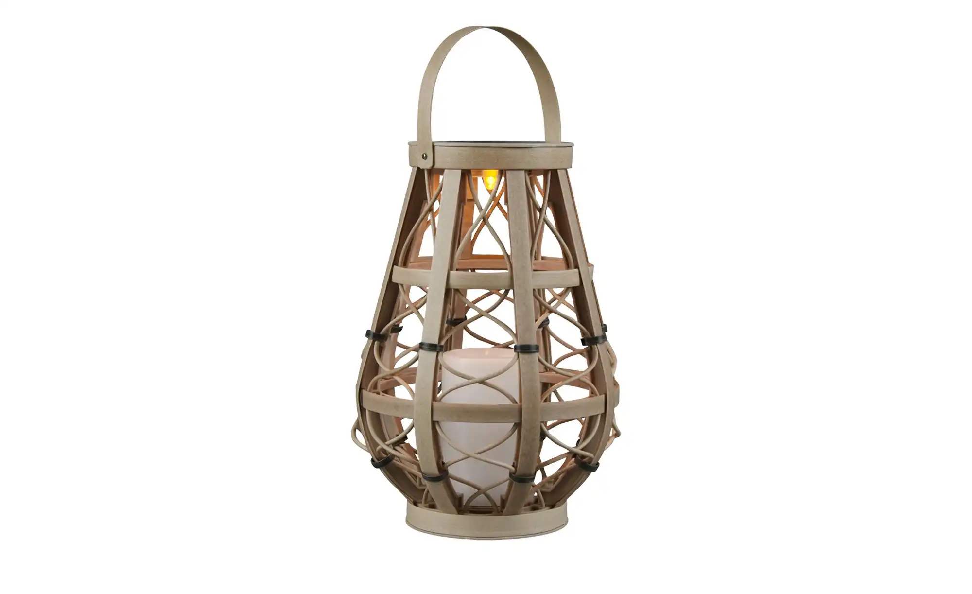 Trio Solar-Aussen-Tischleuchte, beige `klein´
