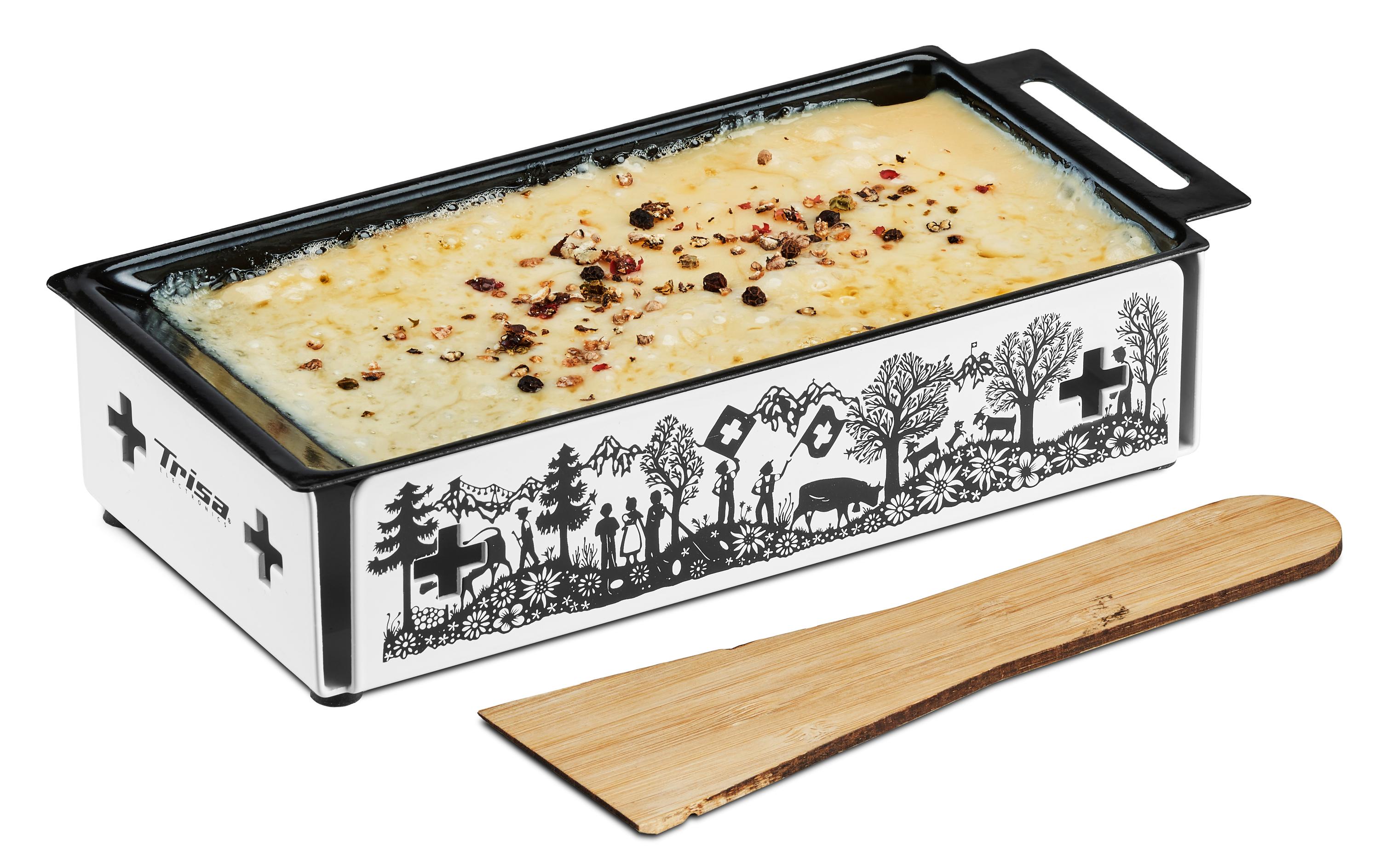 Teelicht-Raclette Kitchenette, Schwarz/WeissKerzen-Raclette