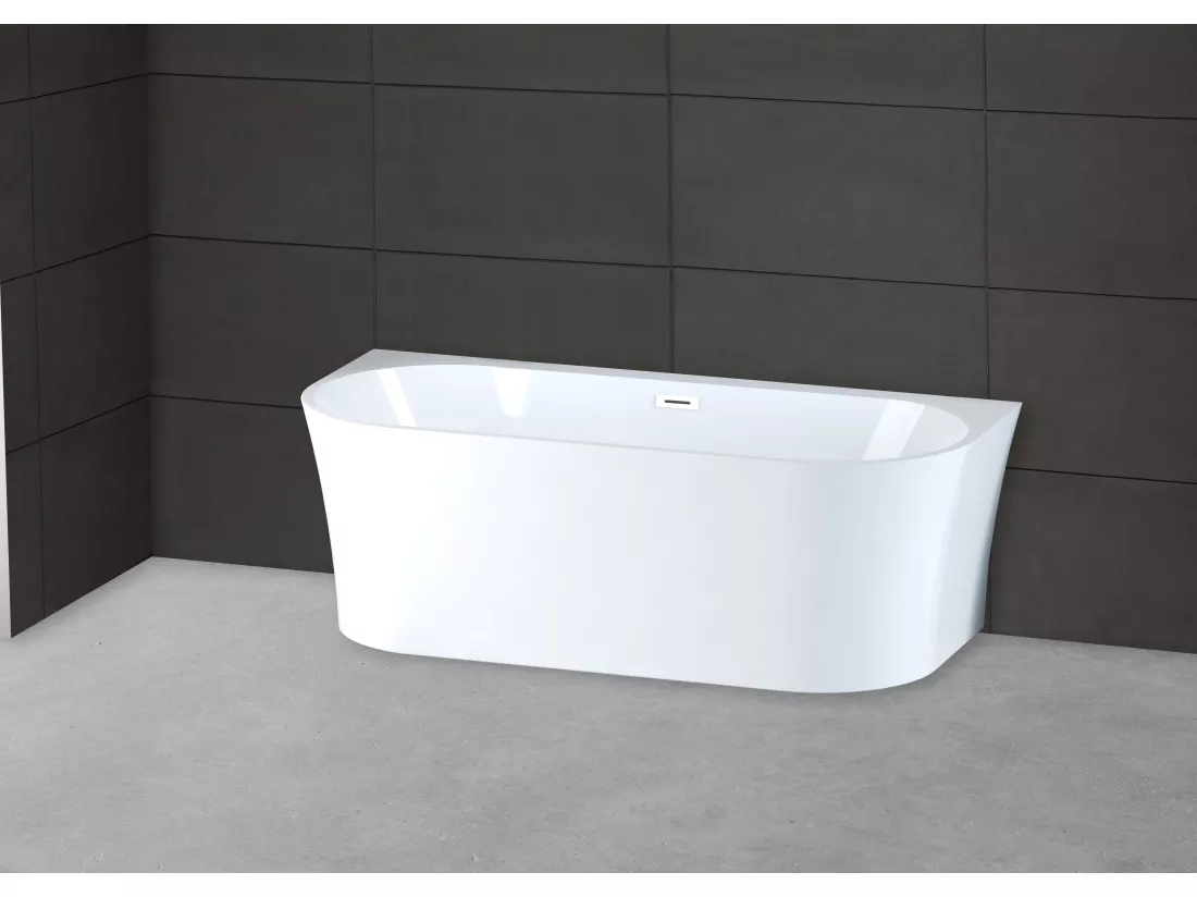 Baignoire semi-îlot murale RUBY 170x80cm, by SPALINA