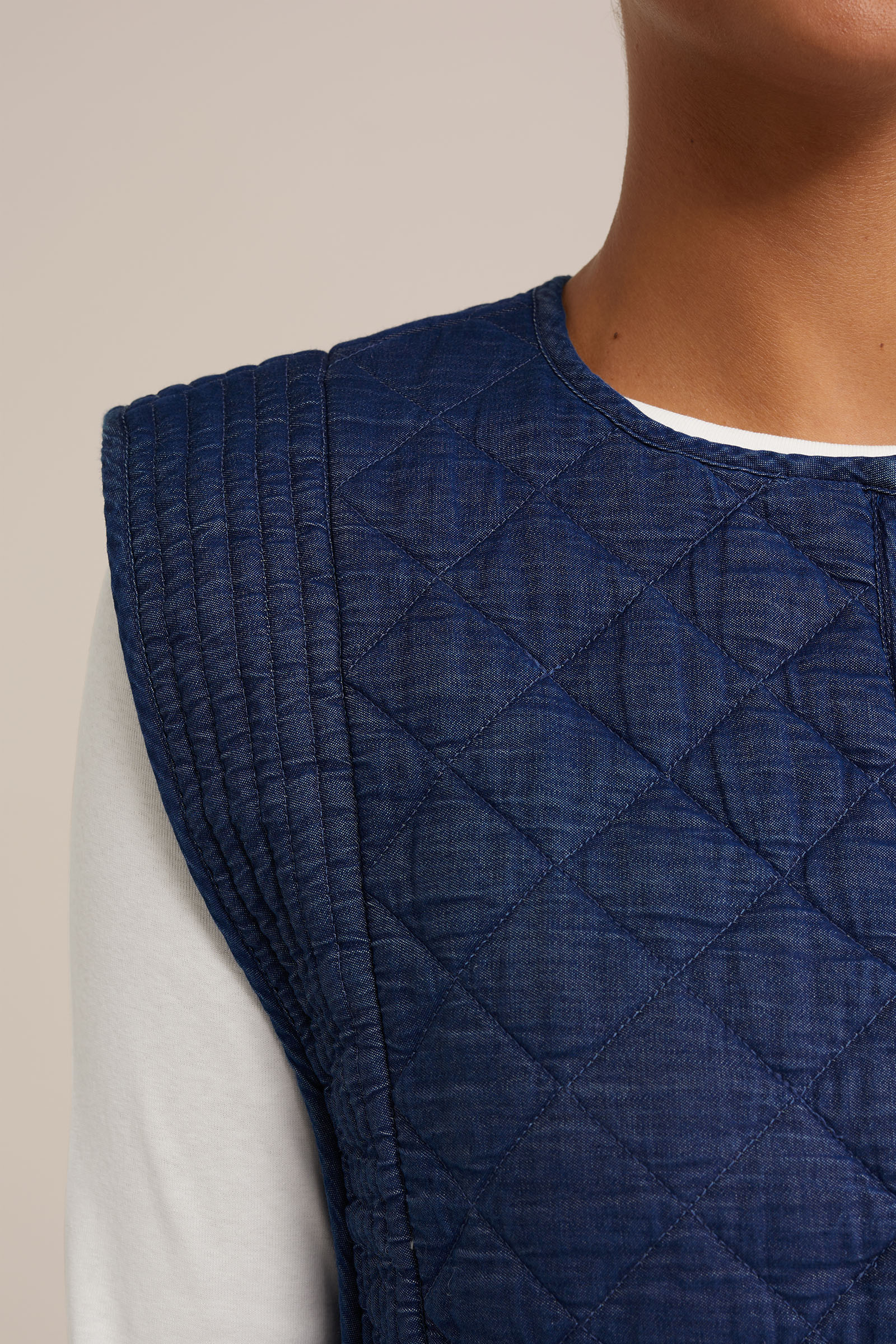 denim gilet Blue Ridge Donkerblauw