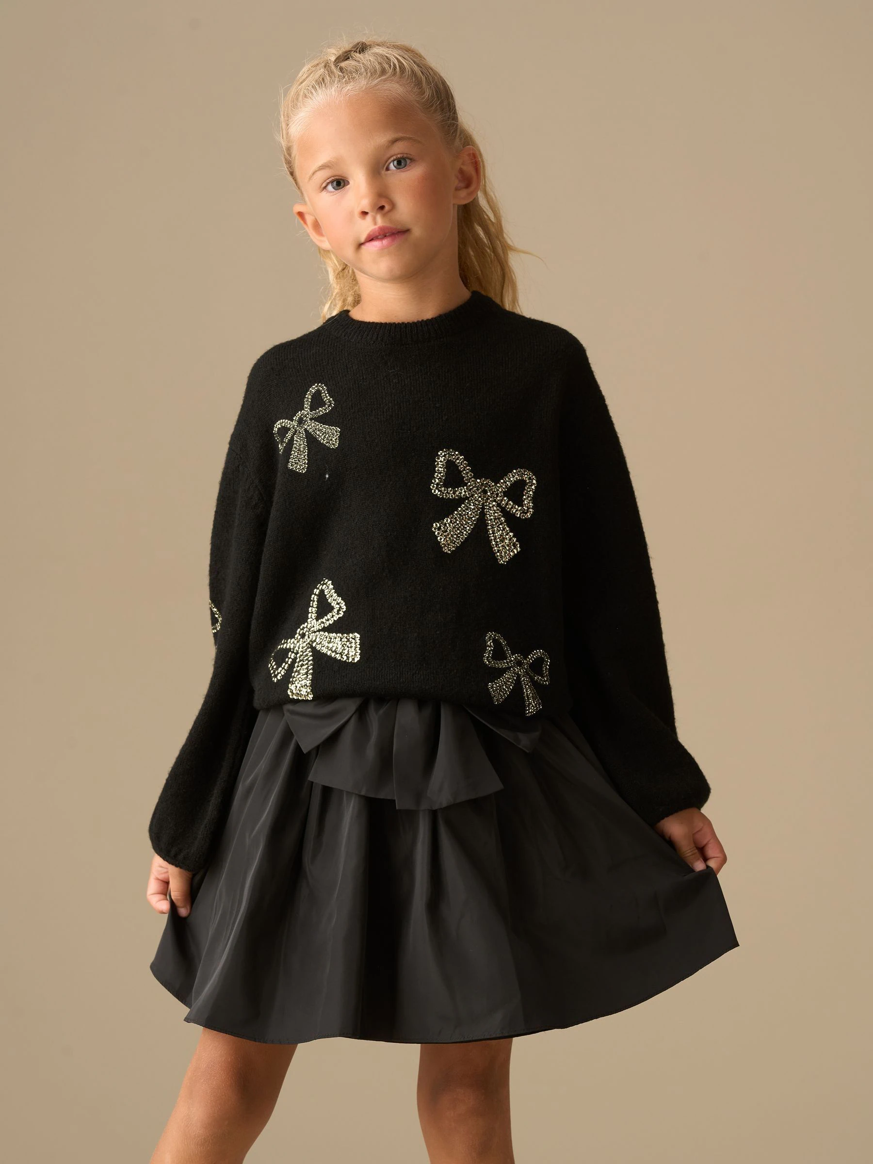 Angel & Rocket Nadia Tafetta Bow Skirt