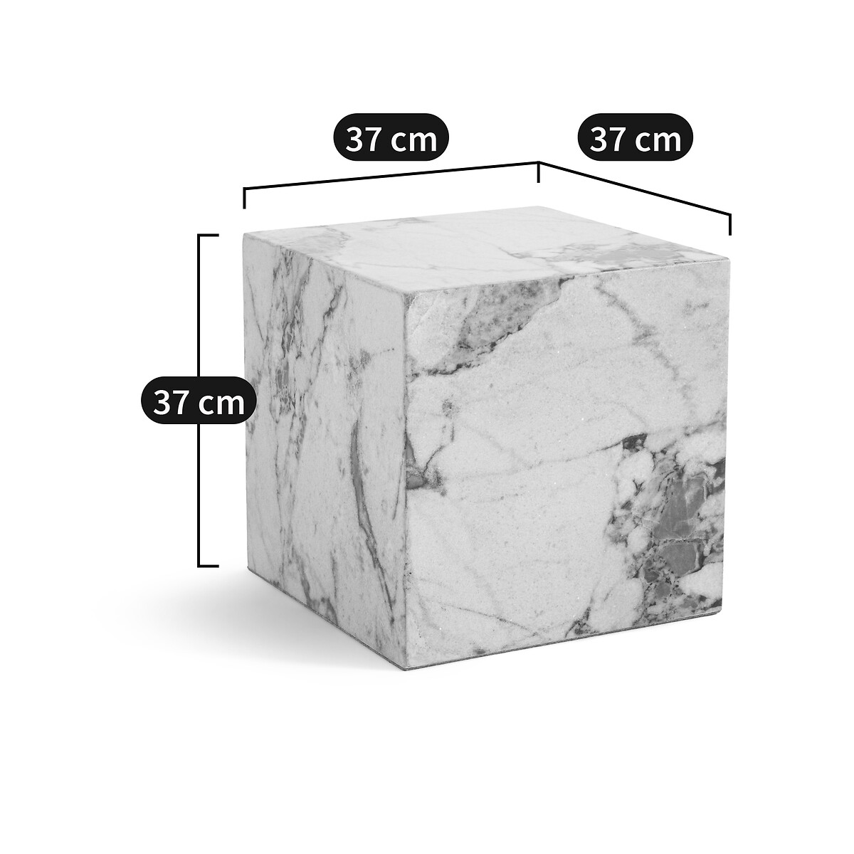 AM.PM<br>Mesa lateral cubo de mármore, Alcana