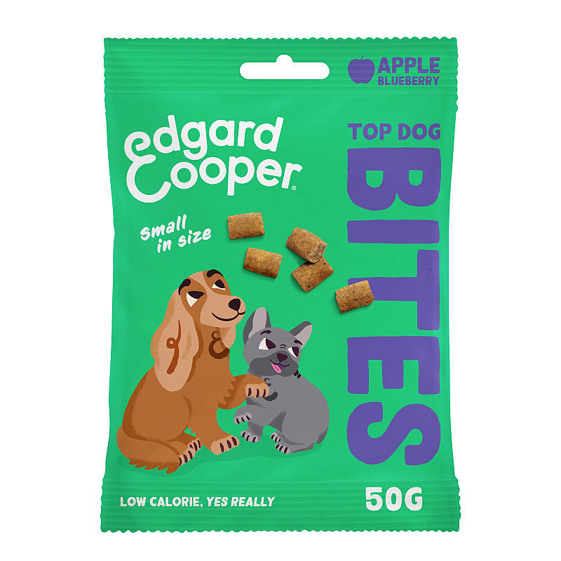 Edgard & Cooper Top Dog Bites Appel & Bosbes 50 gram small | 13526