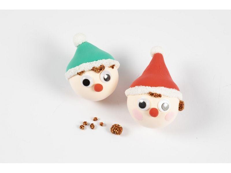 Creativ Company Bastelset Weihnachtskugeln Wichtel Weihnachtsfiguren für den Weihnachtsbaum