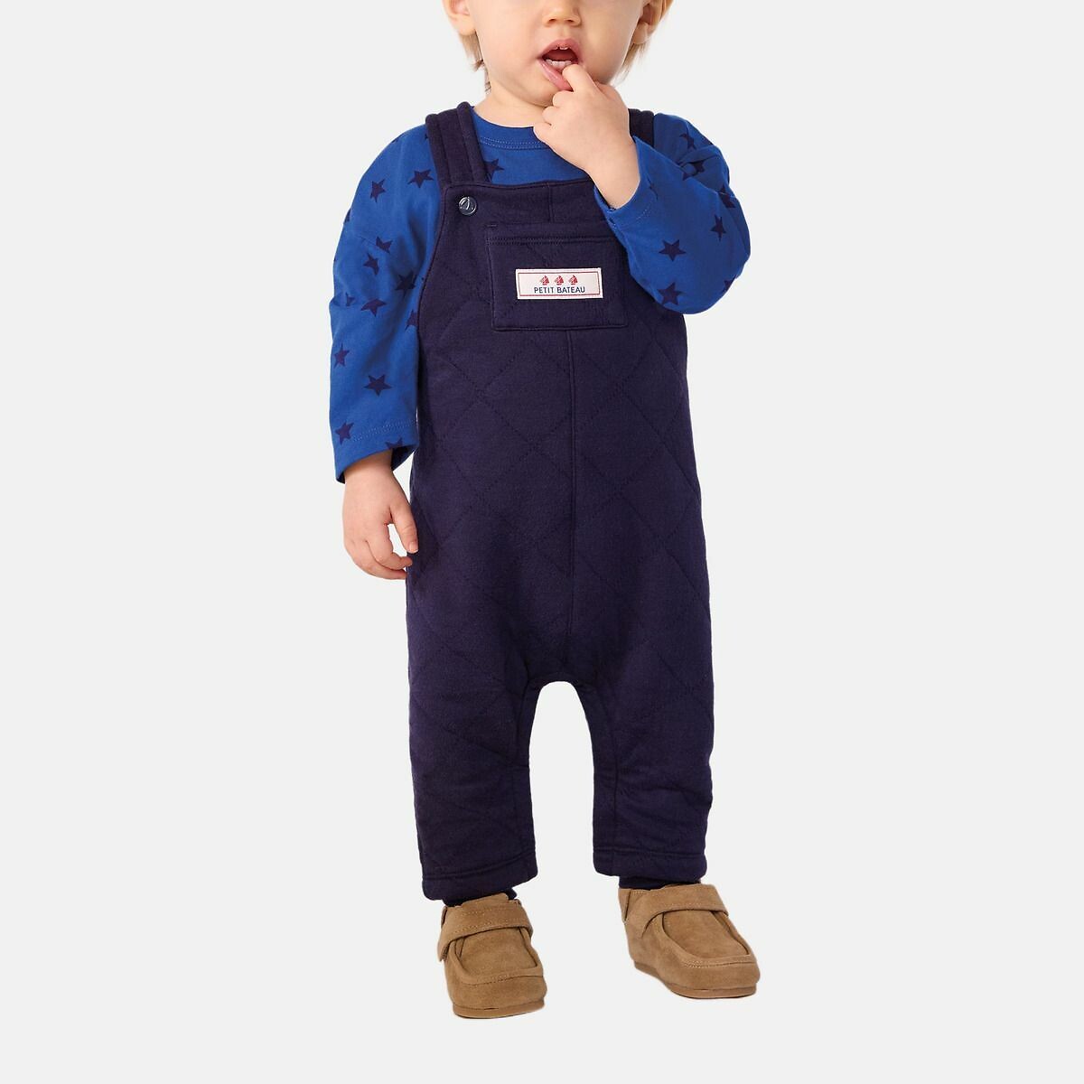 PETIT BATEAU<br>Jardineiras compridas em macacão acolchoado
