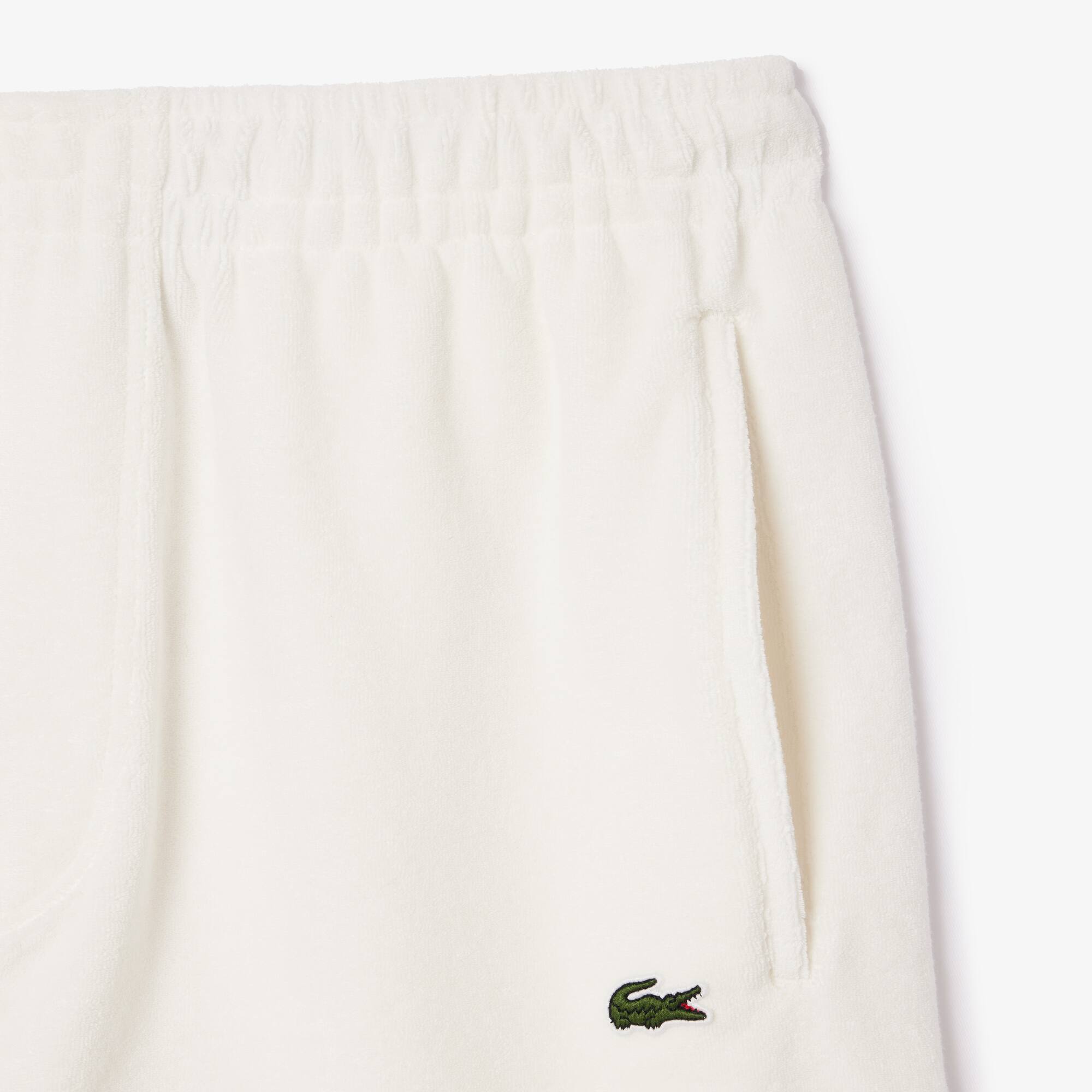 Paris-Shorts aus Frottee-Strickware Bermudas - Weiss - Lacoste - Herren