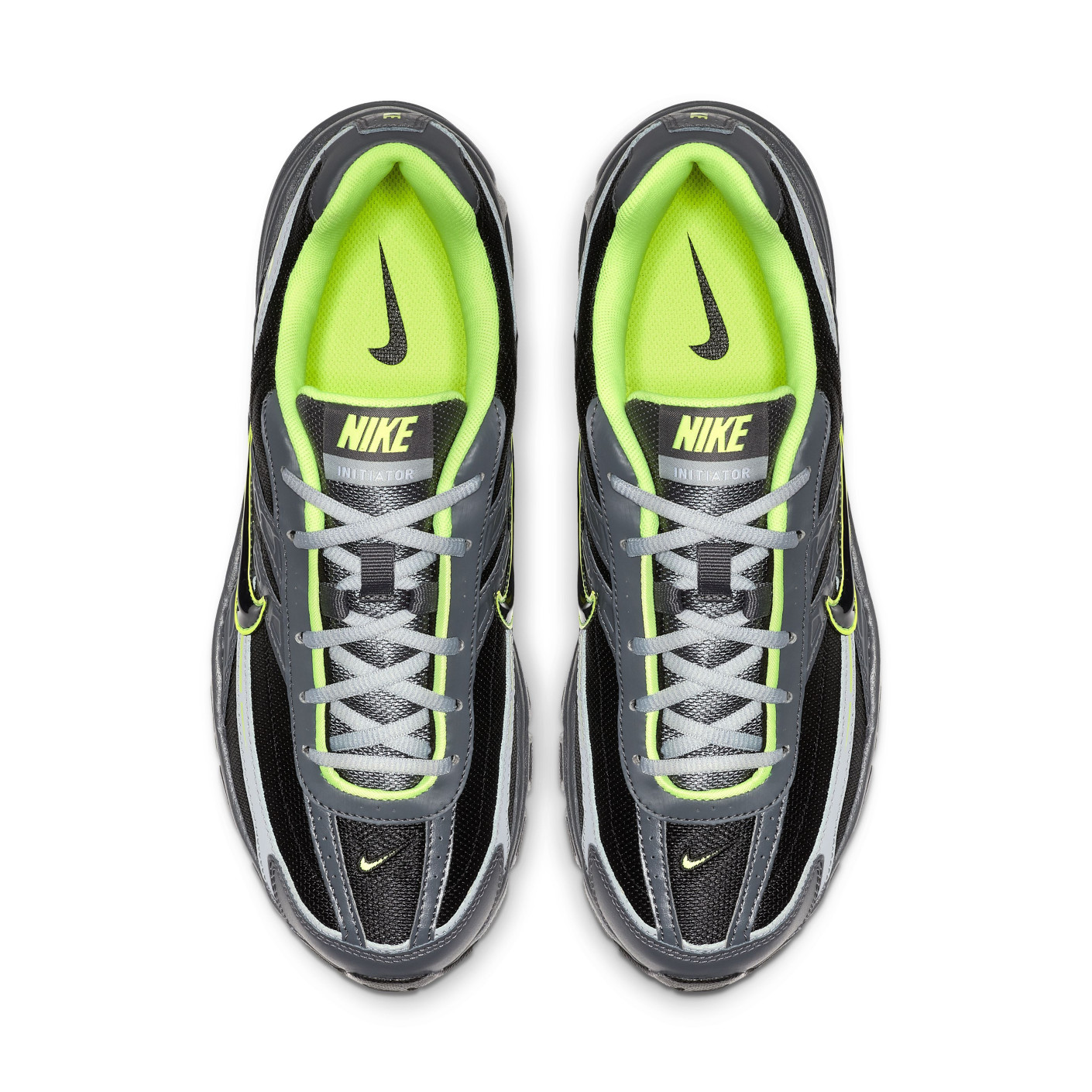 Nike Initiator Hardloopschoenen Donkergrijs Zwart Neongeel