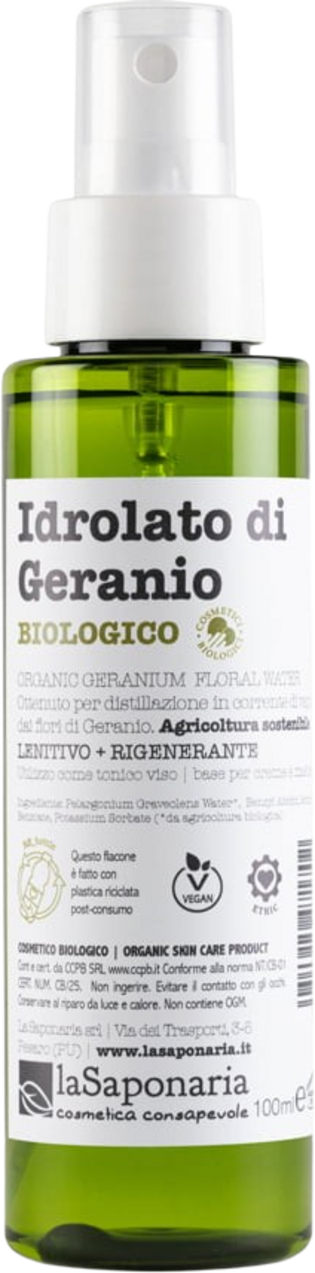 La Saponaria  Bio Rosengeranien Hydrolat, 100 ml