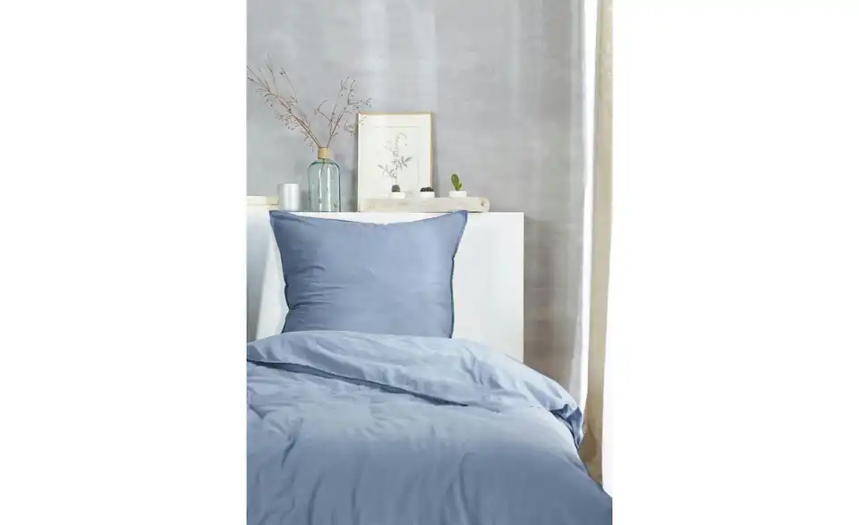 Stone Washed-Bettwäsche 200 cm 135 cm Denimblau 135x200 cm