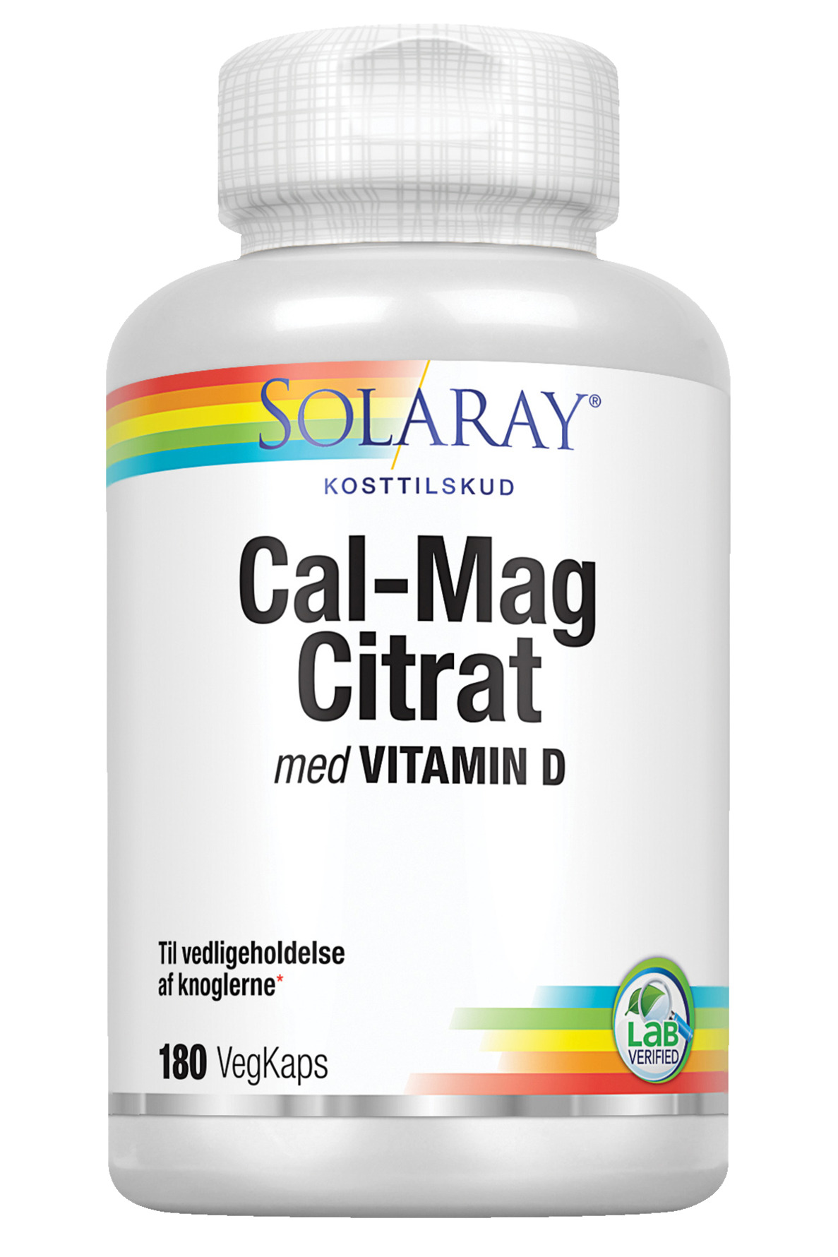 Solaray Cal-Mag med D-vitamin 180 kaps.