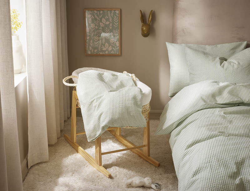 Lykke kreppsengesett 100x140 grønn