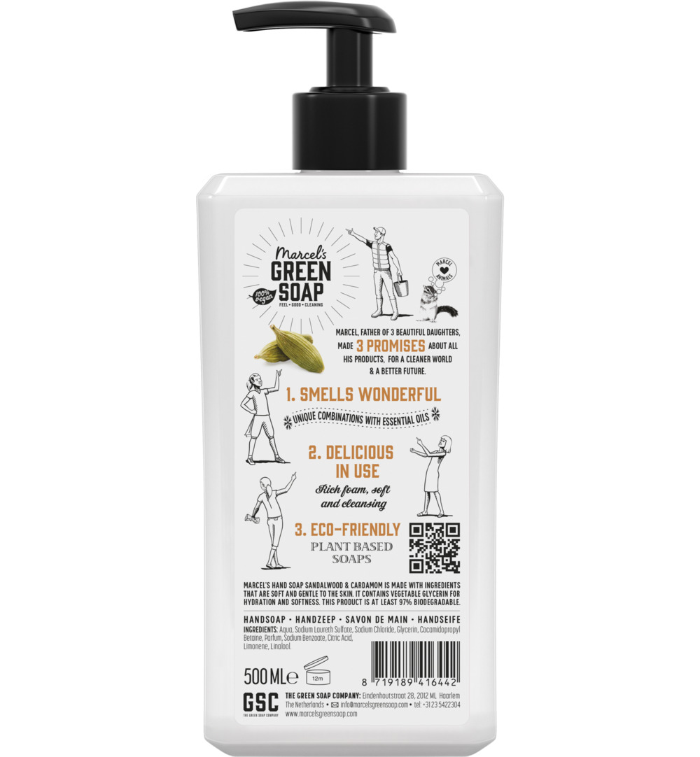 Marcel’s Green Soap Handzeep sandelhout & kardemom (500 ml)