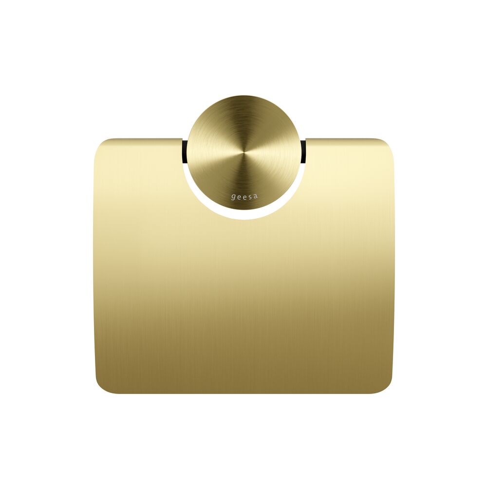 Geesa Opal toiletrolhouder met klep goud geborsteld