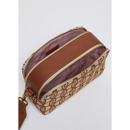 Liu Jo - Bandolera jacquard con logotipo Marrón