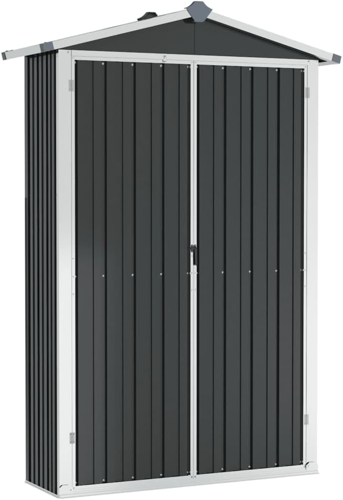 Kangmusi Ger?tehaus Anthrazit 116x45x175 cm Verzinkter Stahl, kangmusi46303