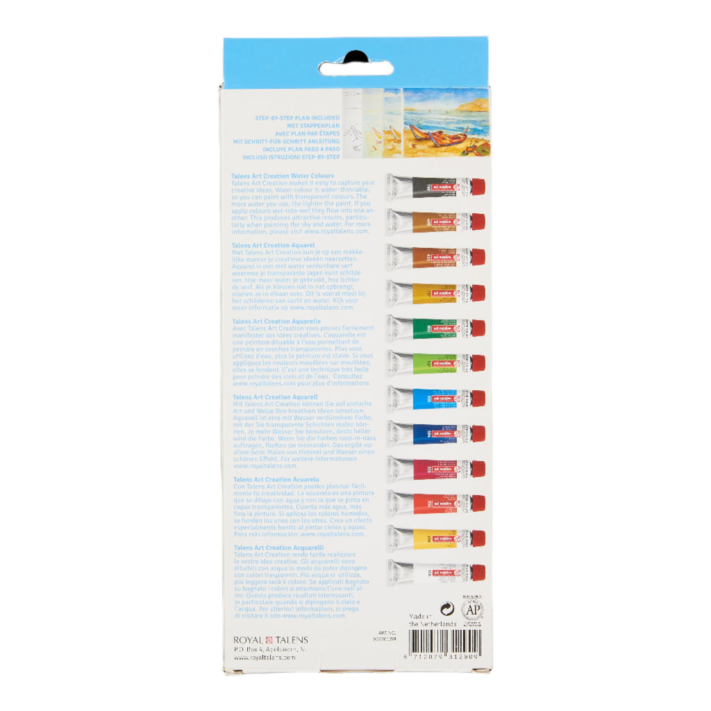 Aguarela 12 unidades 12ml Talens