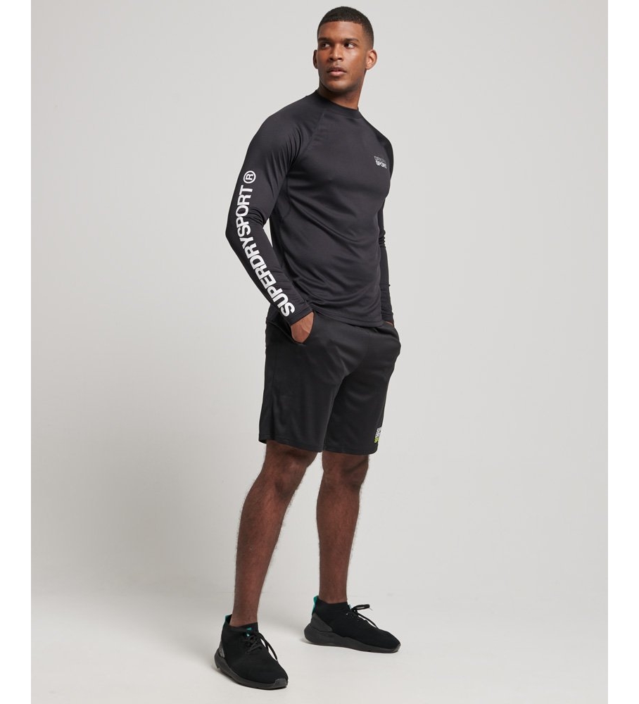 Camisa Superdry Train Collar, preta