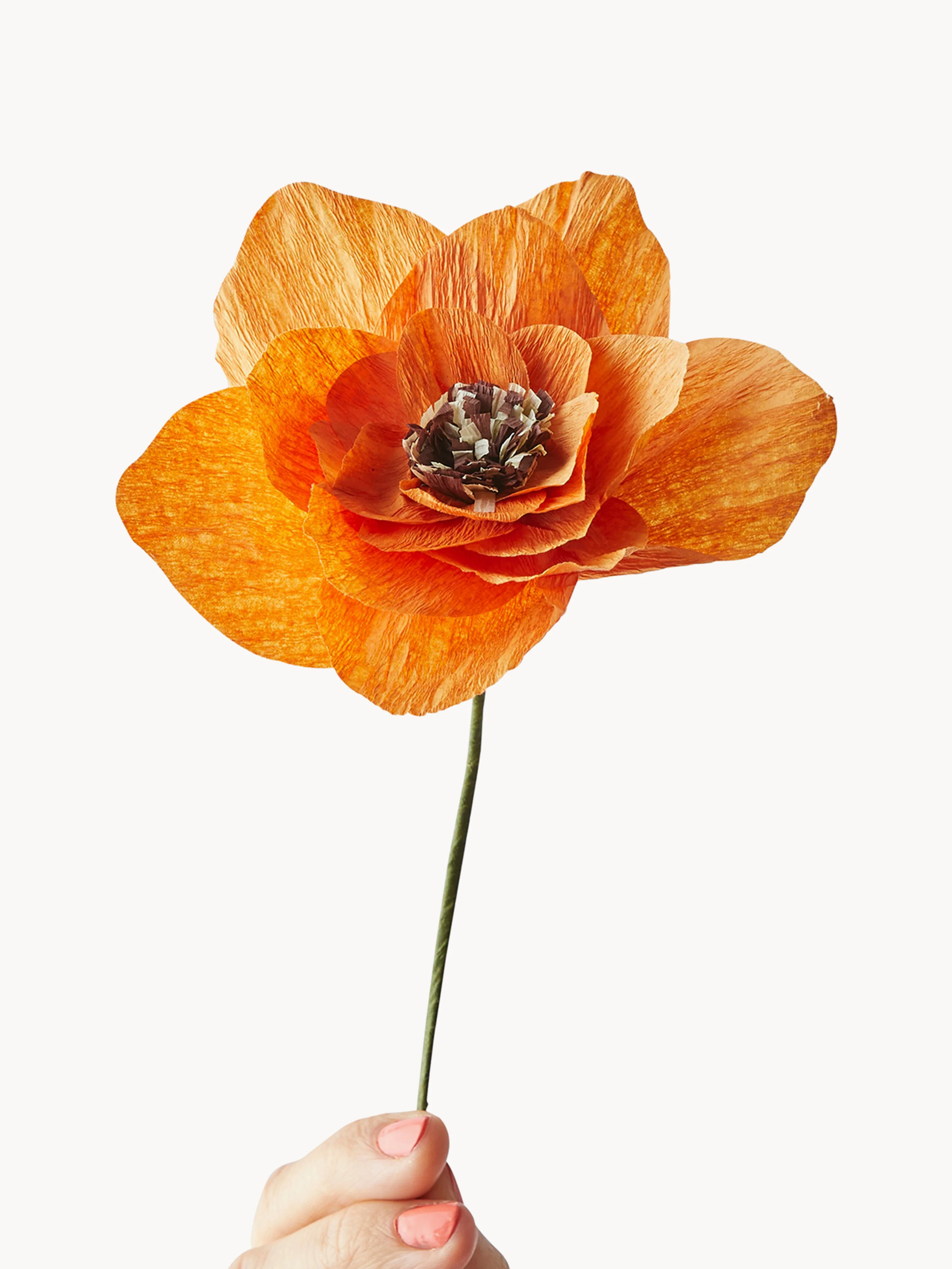 Handgemaakte kunstbloem Poppy