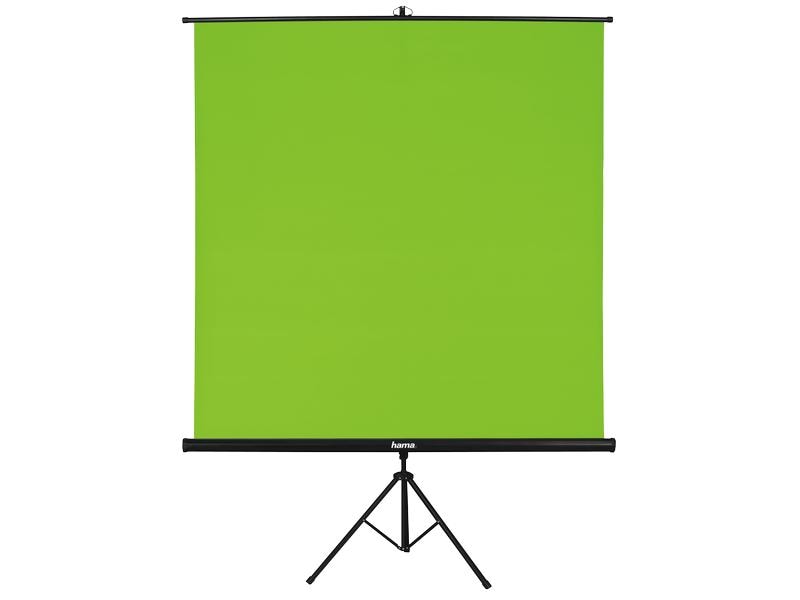 Hama Hintergrundsystem 2-in-1 180 x 180 cm Green-Screen-Hintergrund mit mitgeliefertem Stativ