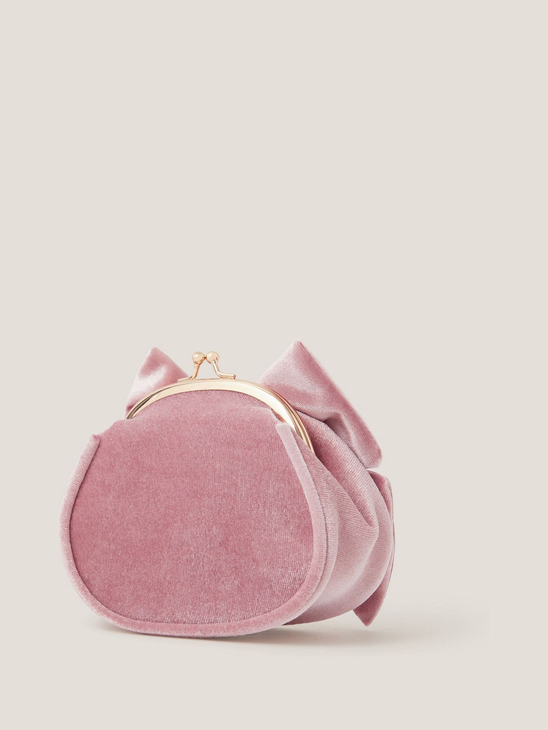 Monsoon Velvet Bow Clip Frame Bag