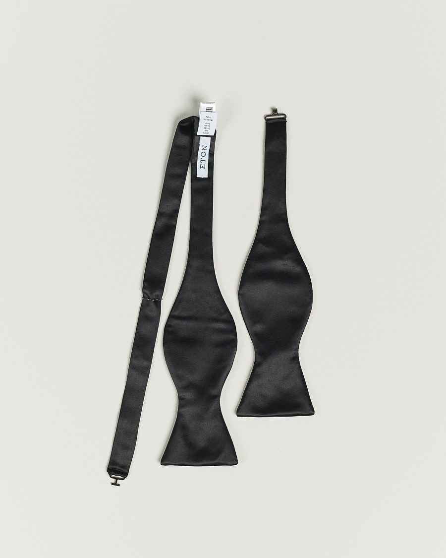 Eton Self-Tie Silk Bow Tie Black