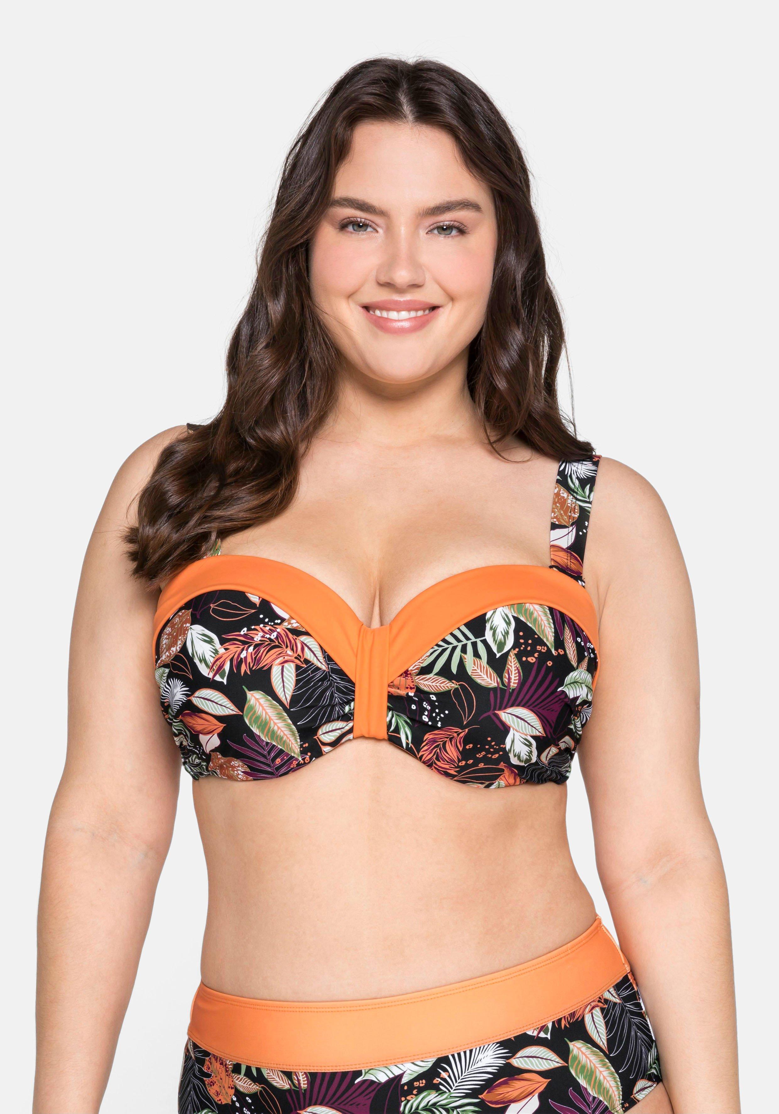 Bikini-Oberteil mit wattierten Cups, Mix & Match