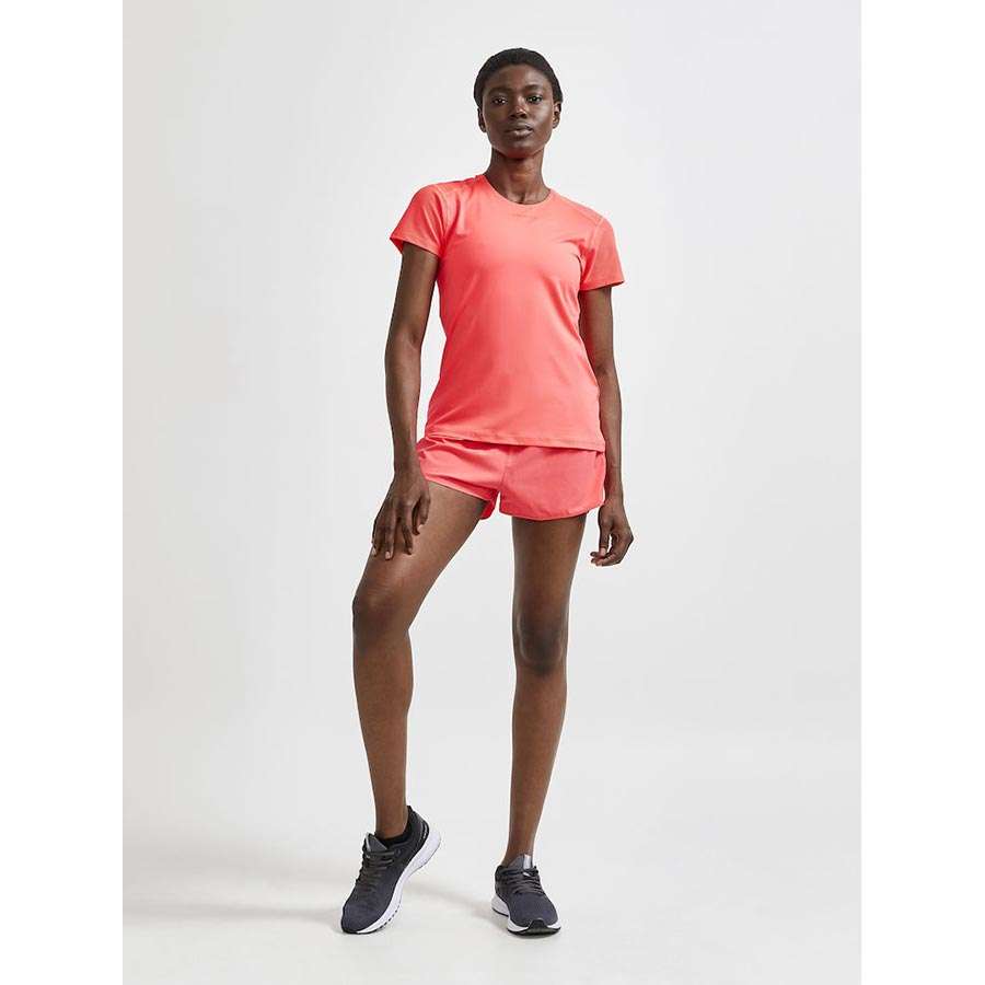 Craft ADV Essence Hardloopshirt Korte Mouwen Roze/Roze Dames