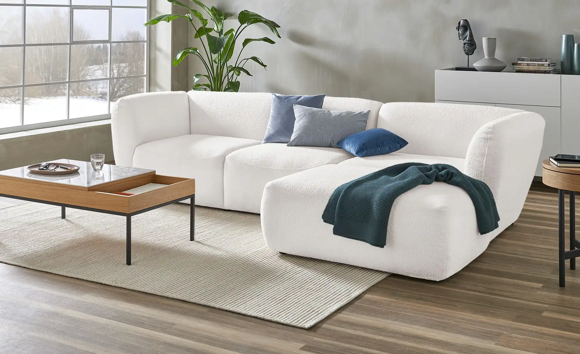 switch Ecksofa in Bouclé Candelo