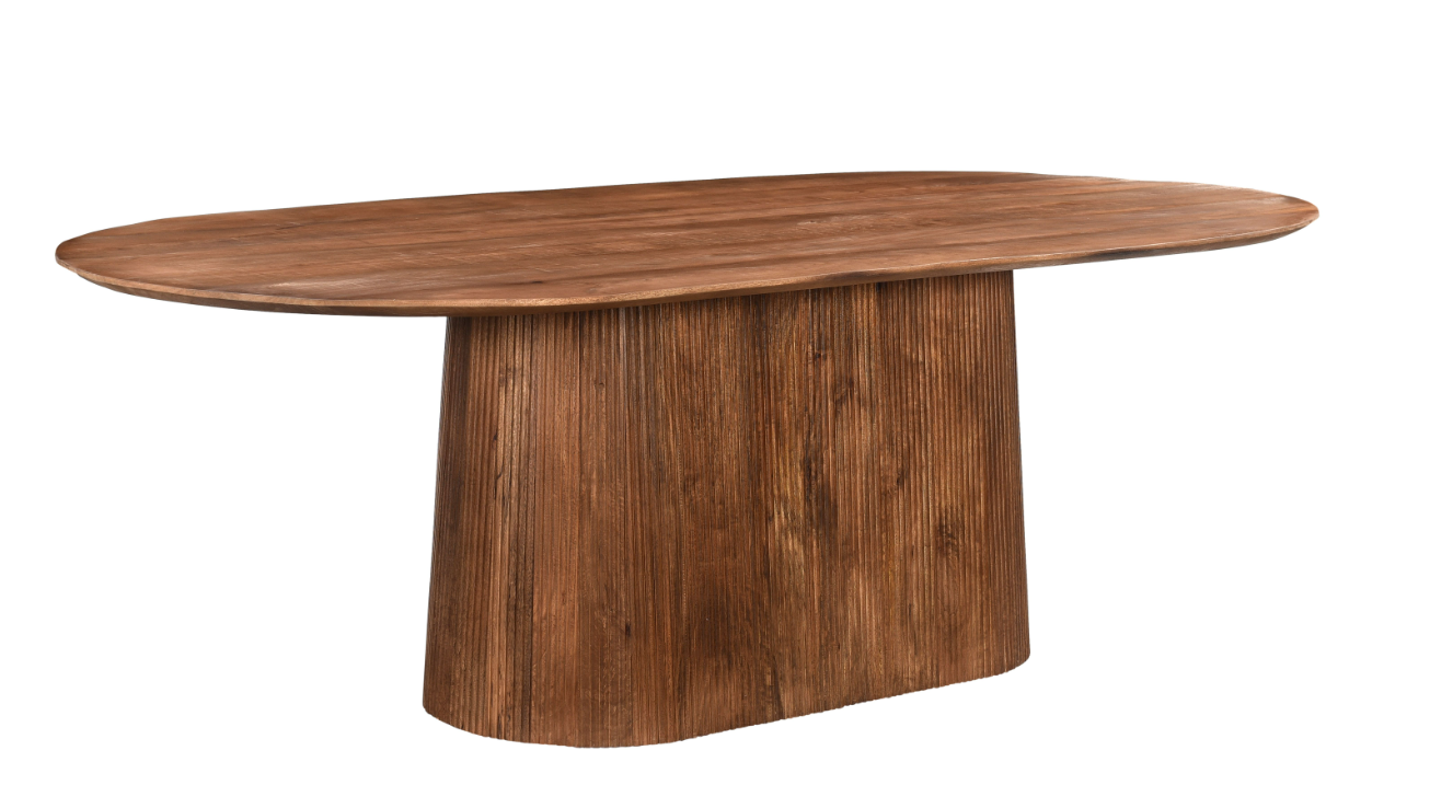 Eettafel Sally 230 cm ovaal Eettafel Saly 230 ovaal Licht bruin