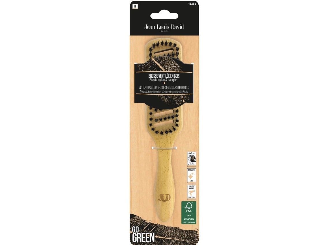ESCOVA JEAN LOUIS DAVID VENTILADA MADEIRA GO GREEN UN