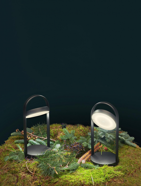 Pedrali Giravolta tafellamp H33 LED oplaadbaar oranje