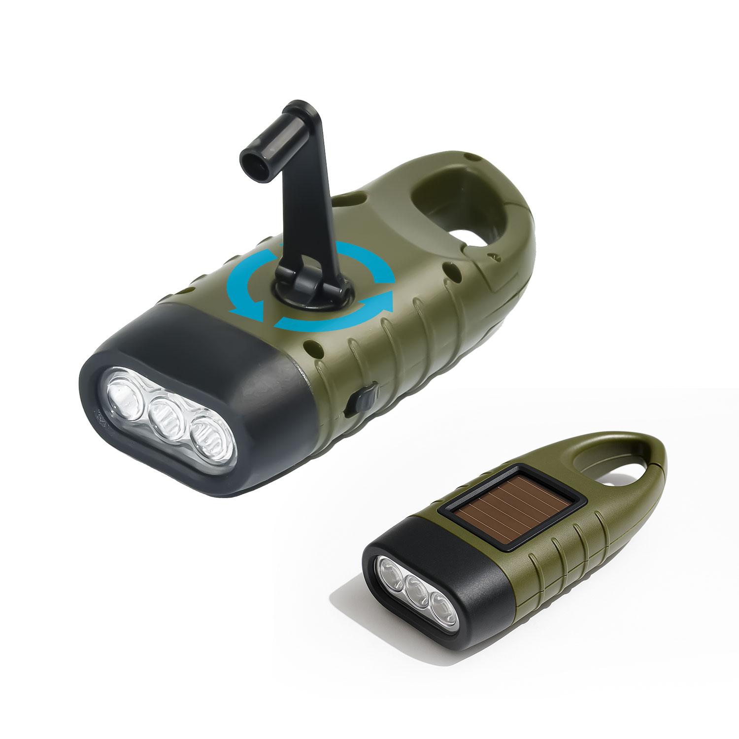 FlinQ opwindbare zaklamp - Set van 2