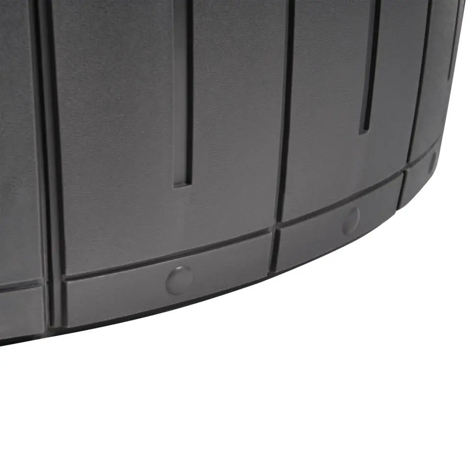 PRINOS - Kussenbox - Grijs - ⌀ 56 cm - Synthetisch materiaal