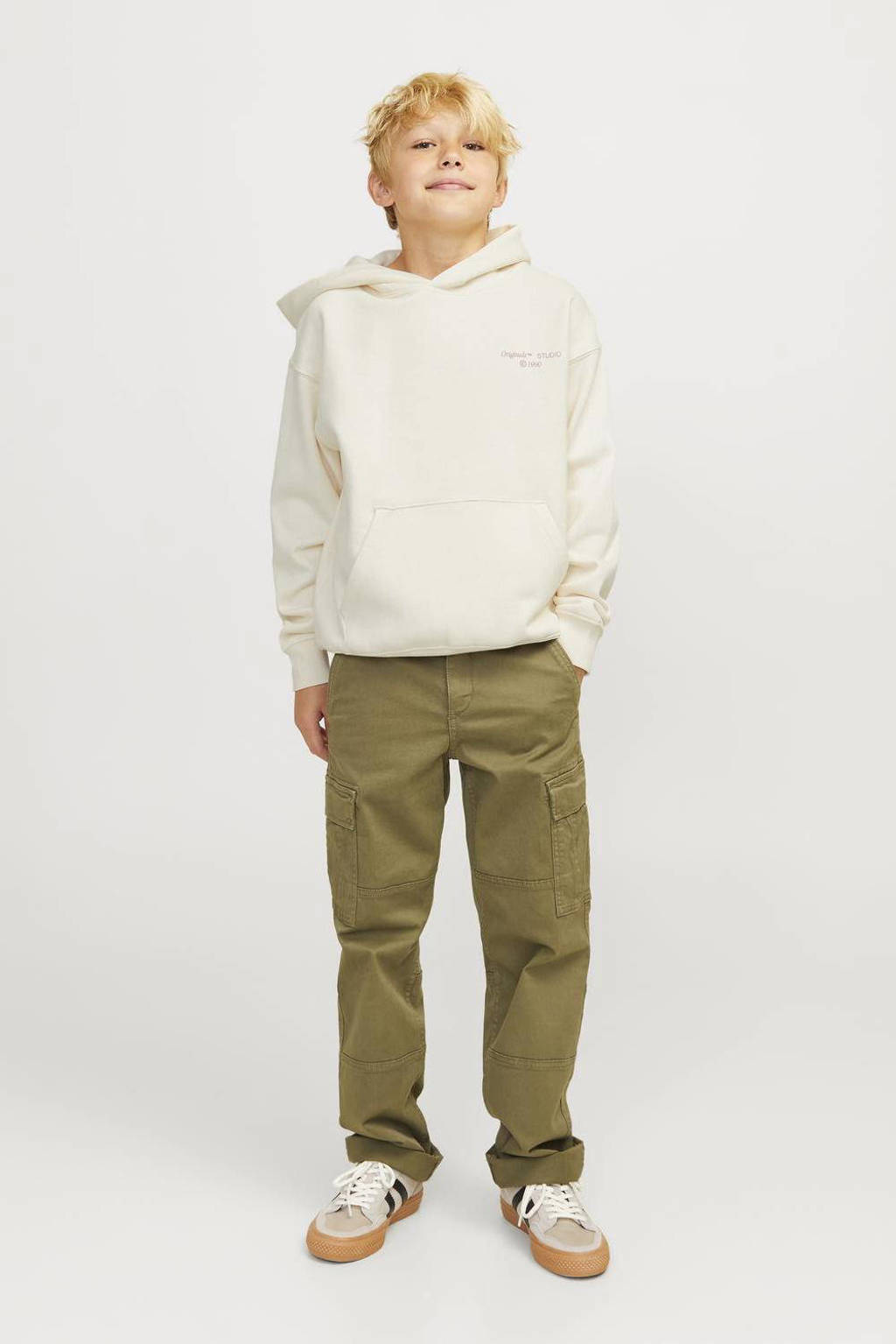 JACK & JONES sweater JORNOHO met backprint offwhite