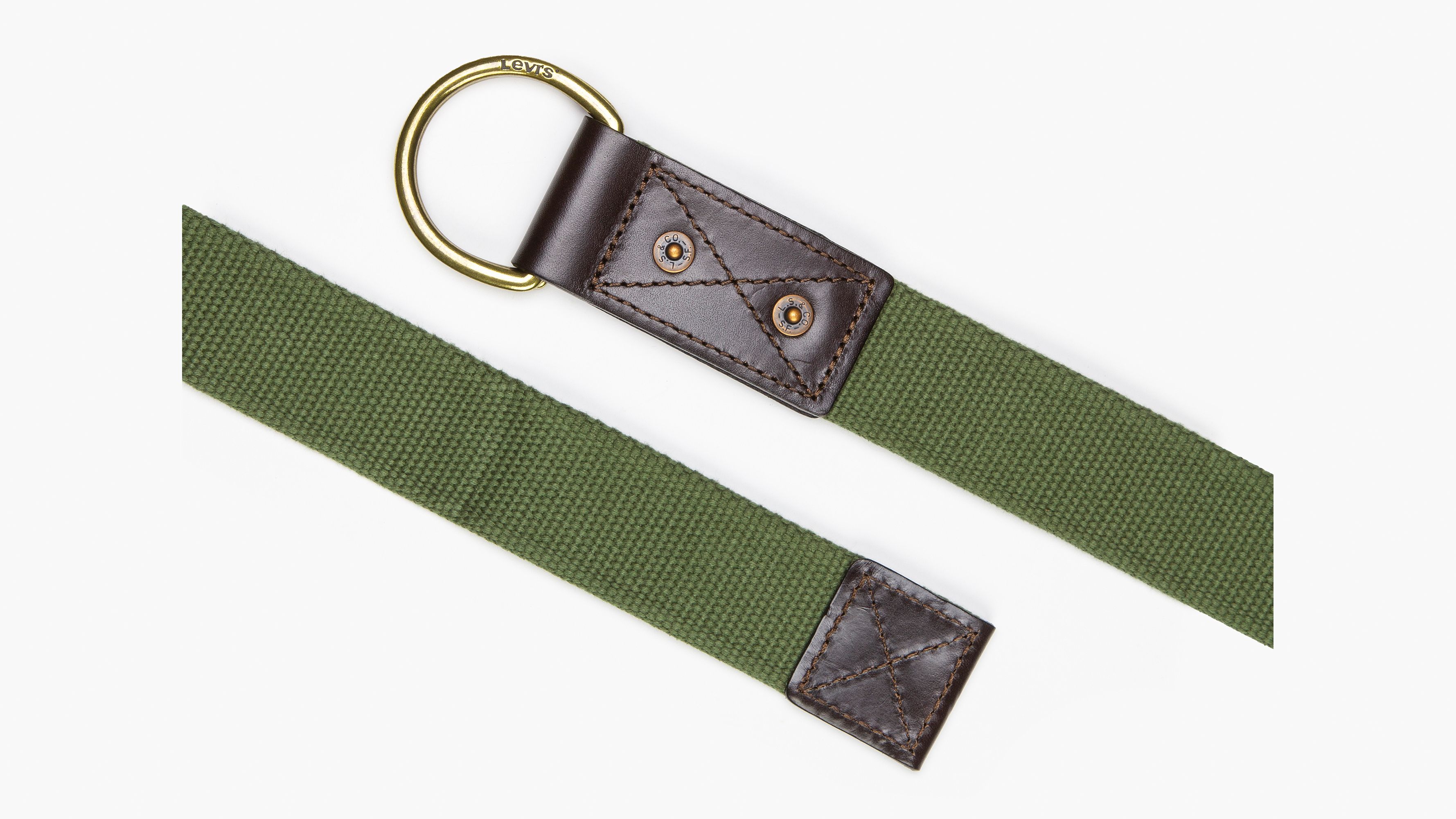 Ceinture tissée Mixed Material - Olive - Vert