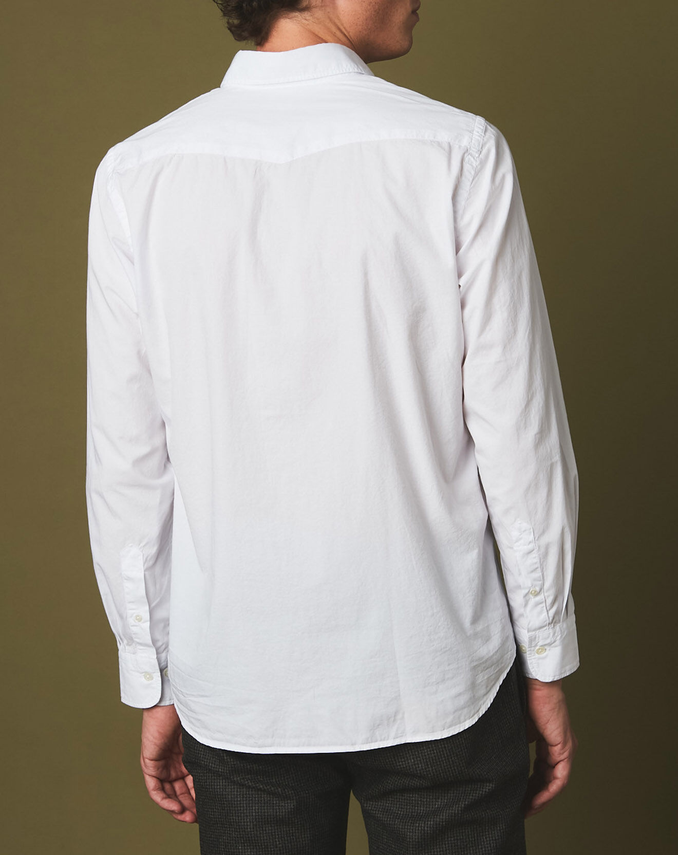 Hartford Chemise slim Storm Pat blanche
