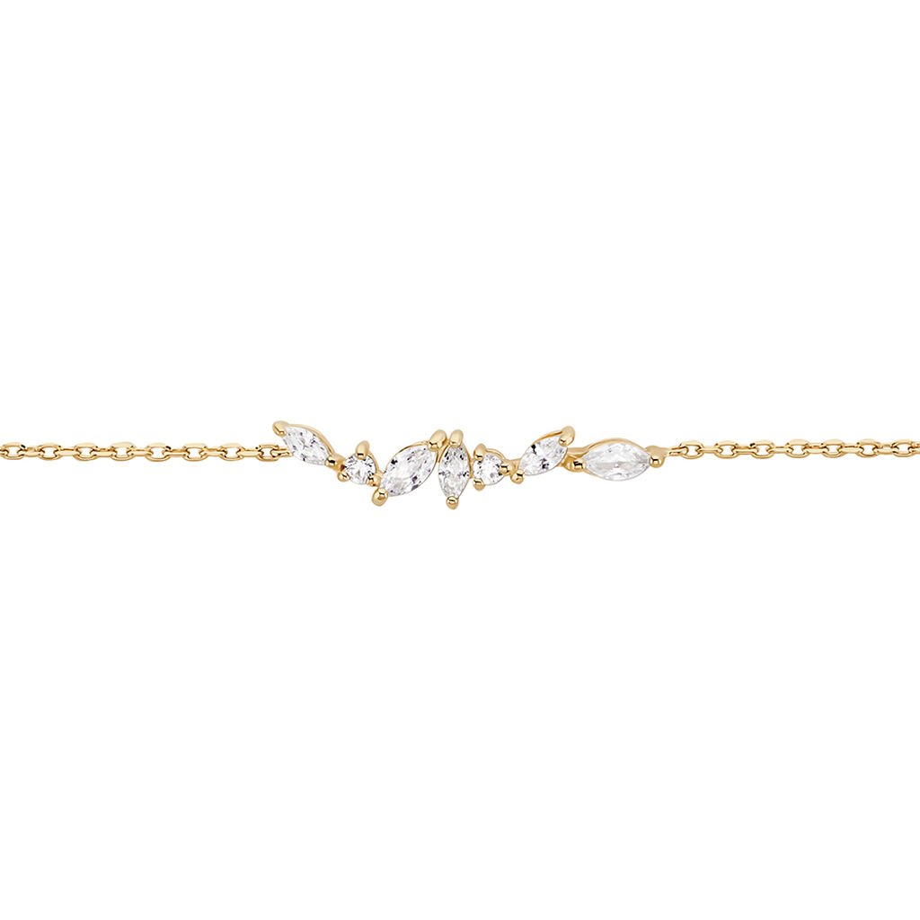 Bracelet Jardins D'hiver Plaqué Or Jaune Oxyde De Zirconium