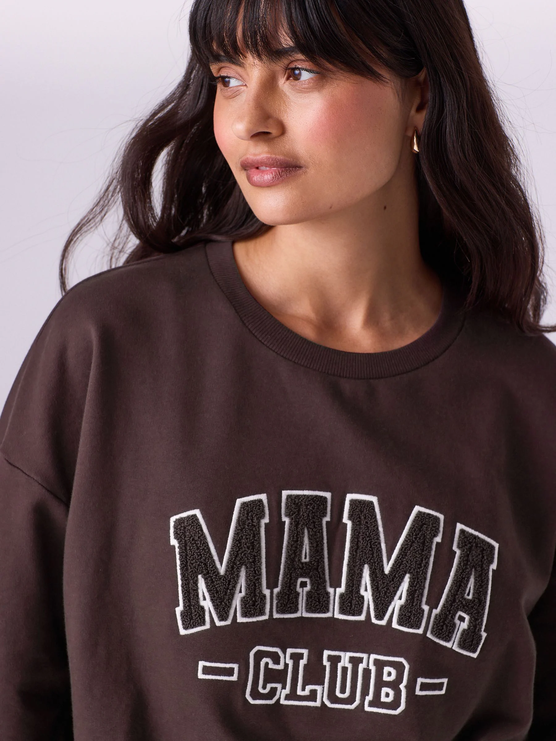 Chocoladebruin - Maternity Mini Me Sweatshirt Set