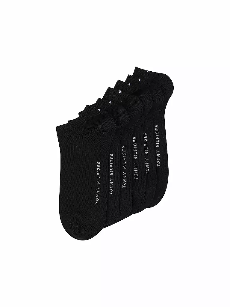 TOMMY HILFIGER Sneaker Socken 6er Pkg. Black  schwarz