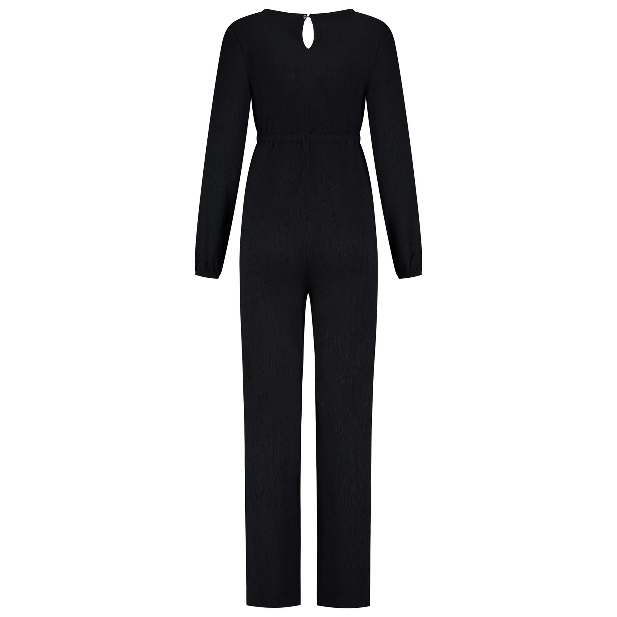 Prénatal zwangerschapsjumpsuit lange mouwen effen zwart