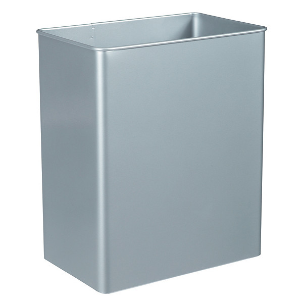 Corbeille pivotante rectangulaire murale Rossignol 27 L gris métal
